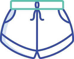 Short outline color illustration vector