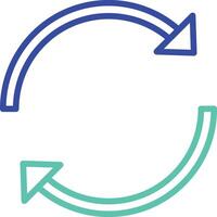 refresh outline color illustration vector