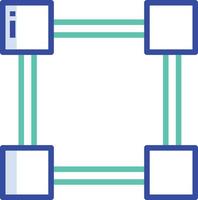 anchor point outline color illustration vector