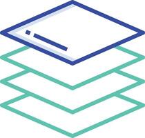layers outline color illustration vector