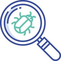 Bug outline color illustration vector