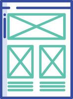 Wireframe outline color illustration vector