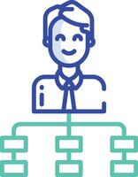 user flow outline color illustration vector