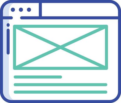 Web Wireframe outline color illustration vector