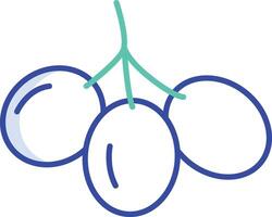 Olives outline color illustration vector