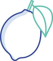 Lemon outline color illustration vector
