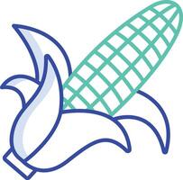 Corn outline color illustration vector