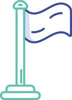 Flag outline color illustration vector