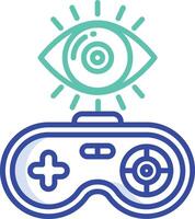 gamepad outline color illustration vector