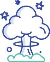 Explosion outline color illustration vector