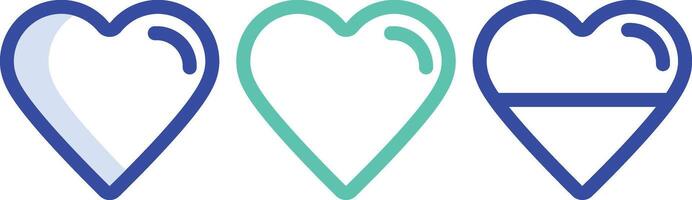 Life hearth outline color illustration vector