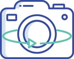 Camera outline color illustration vector