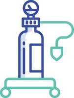 Oxygen outline color illustration vector