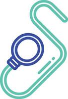 Lasso outline color illustration vector