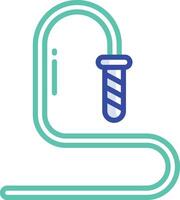 whip outline color illustration vector