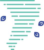 Tornado outline color illustration vector
