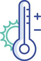 Temperature outline color illustration vector