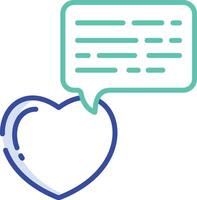 Talk outline color illustration vector