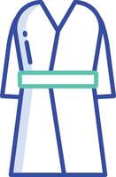 Bathrobe clothe outline color illustration vector