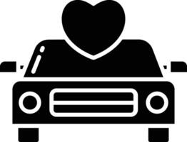Car solid glyph illustration vector