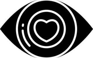 Eye solid glyph illustration vector
