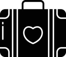Vanity Bag solid glyph illustration vector