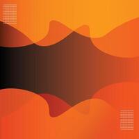 Abstract Minimal geometric background Orange elements with fluid gradient. Dynamic shapes composition. vector