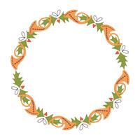 Frame template for christmas season celebration christmas wreath concept vector