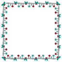 Frame template for christmas season celebration christmas wreath concept vector