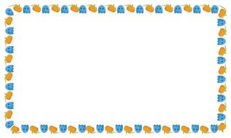 Hand drawn halloween frame template design vector