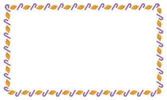 Hand drawn halloween frame template design vector