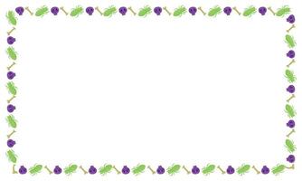 Hand drawn halloween frame template design vector