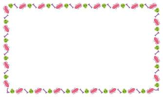 Hand drawn halloween frame template design vector