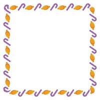 Hand drawn halloween frame template design vector