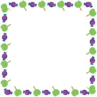 Hand drawn halloween frame template design vector