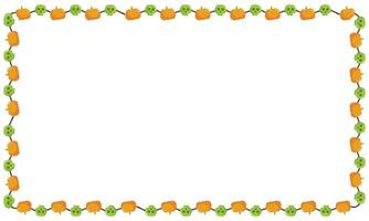 Hand drawn halloween frame template design vector