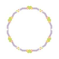 Hand drawn flat design hearts border and frame vector