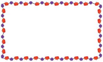 Hand drawn halloween frame template design vector