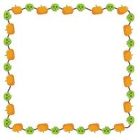 Hand drawn halloween frame template design vector