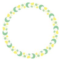 Hand drawn flat design hearts border and frame vector