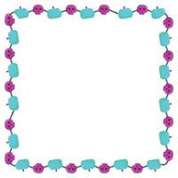 Hand drawn halloween frame template design vector