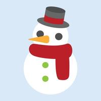 Festive New Year's Snowman on blue background vector