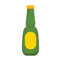 beer bottle collection with label isolated on white background vector
