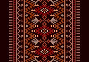 Cross Stitch. Geometric ethnic patterns. Design for Clothing, Fabric, batik, Saree, Patola, Sari, Dupatta, Vyshyvanka, rushnyk, dupatta, Knitwear, Embroidery, Ikkat, Pixel pattern. Traditional Design. vector