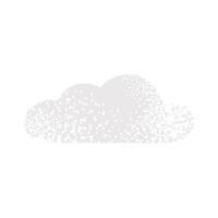 Air fluffy cloud isolated on white background. vector
