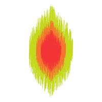Bright red green abstract leaf isolated on white background. vector