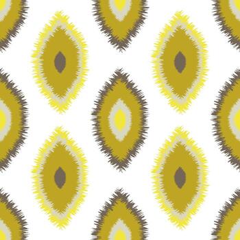 Abstract green leaves with jagged edges on a white background form a seamless geometric spotted pattern for textile. vector