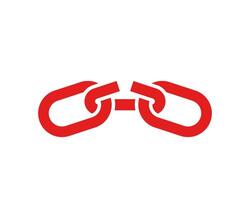 Broken chain as a symbol of the change of slavery to freedom. vector