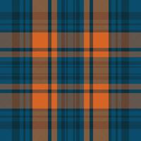 Tartan plaid pattern in blue. Print fabric texture seamless. Check background. vector