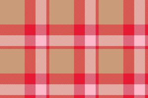 Plaid background, check seamless pattern in red. fabric texture for textile print, wrapping paper, gift card or wallpaper. vector